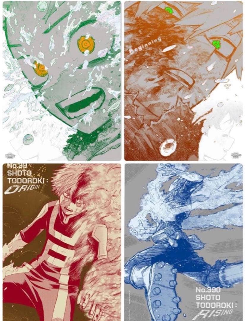 僕のヒーローアカデミア ヒロアカ 原画展 A2アートポスター 4枚セット