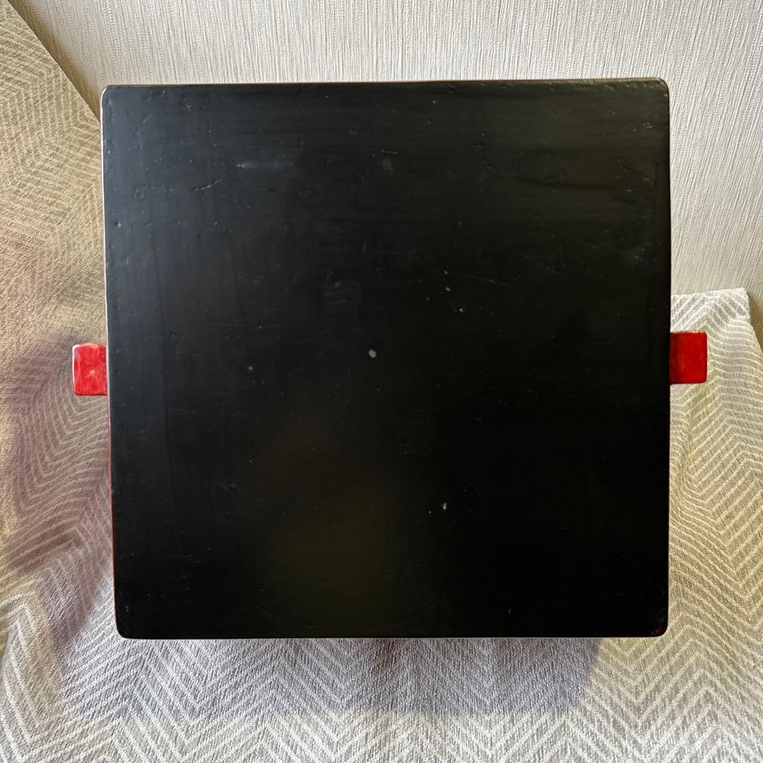 朱塗りおかもち　漆器　時代物　アンティーク