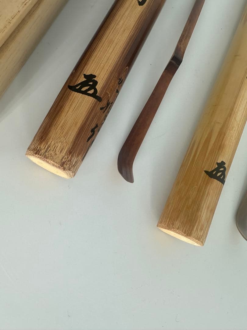 小林太玄筆　春秋茶杓　一双　銘　花衣　紅葉狩　嬉撰作　大徳寺塔頭　黄梅院王