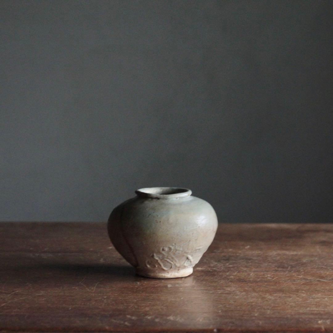 李朝 堅手 小壺 李朝壺 朝鮮美術 古美術 古道具 アンティーク 壺