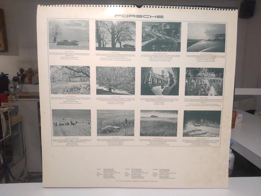 非売品★昭和レトロ★ドイツ製★1979年 PORSCHE ポルシェ カレンダー