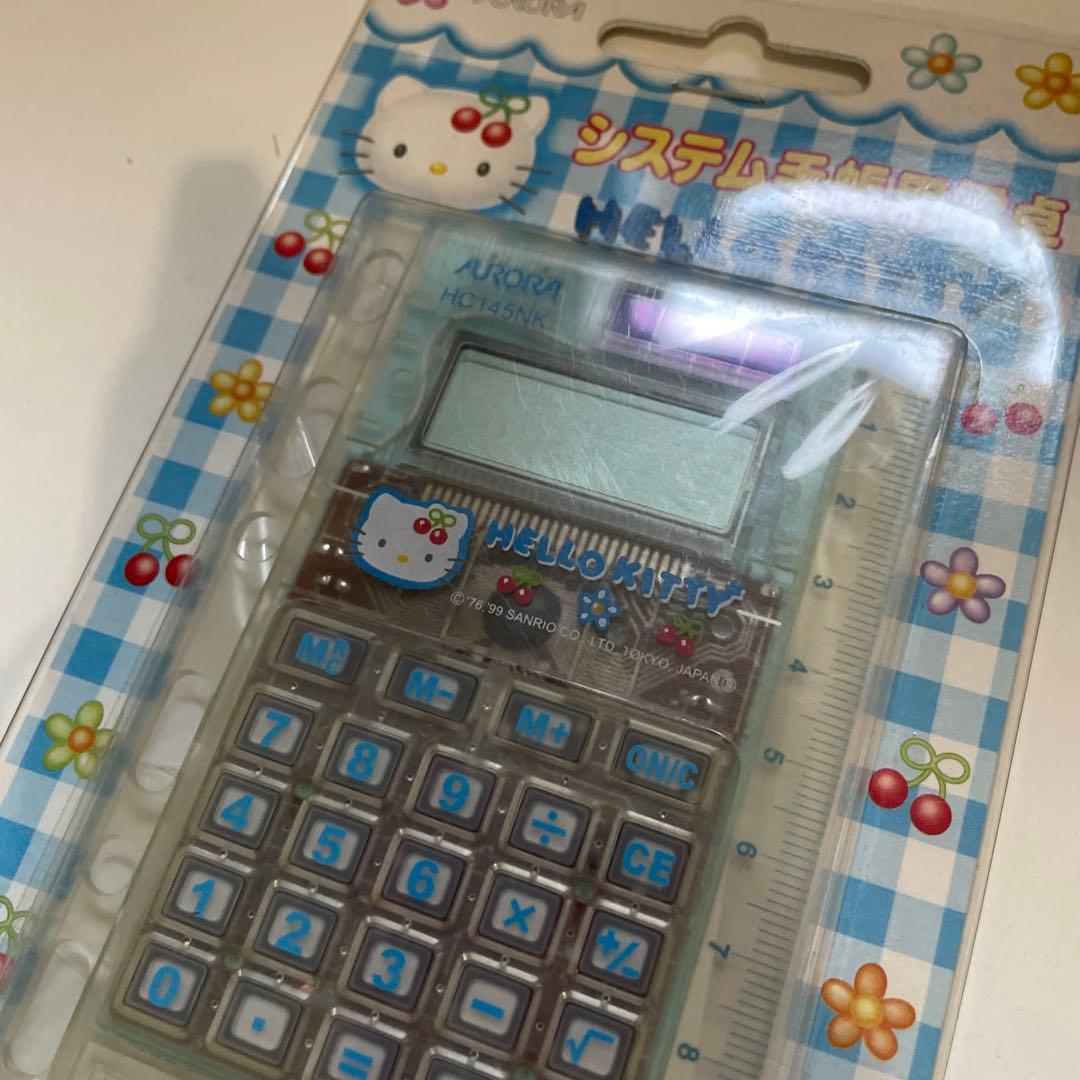 激レア　1999年　キティ　電卓　システム手帳用　定規　未開封　サンリオ