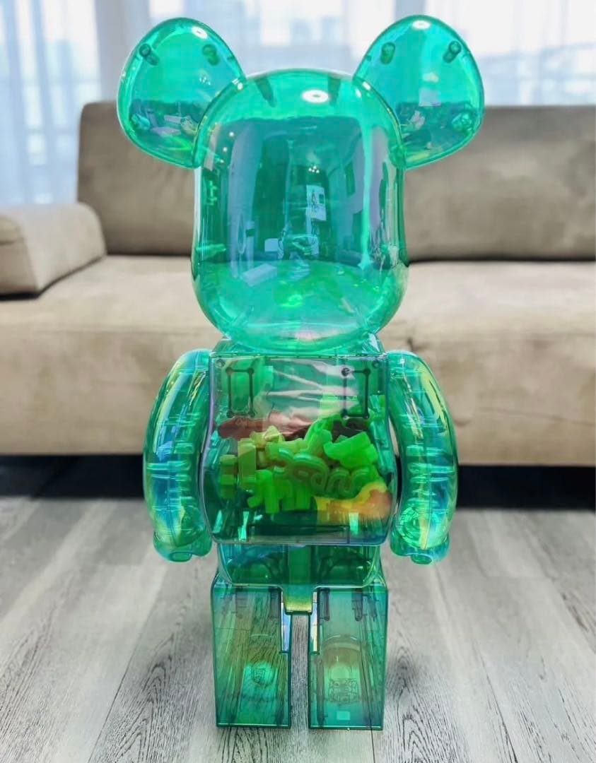 BE@RBRICK X-girl CLEAR GREEN 1000%ベアブリック