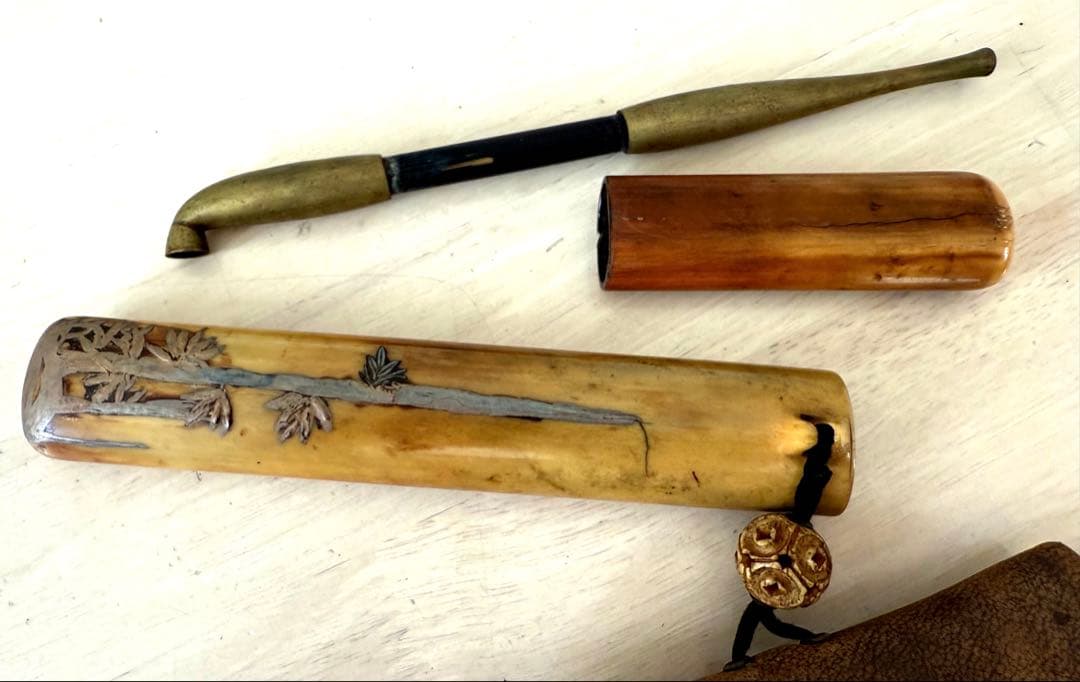 マ*サ様 古美術　江戸期　煙草ケース　煙管