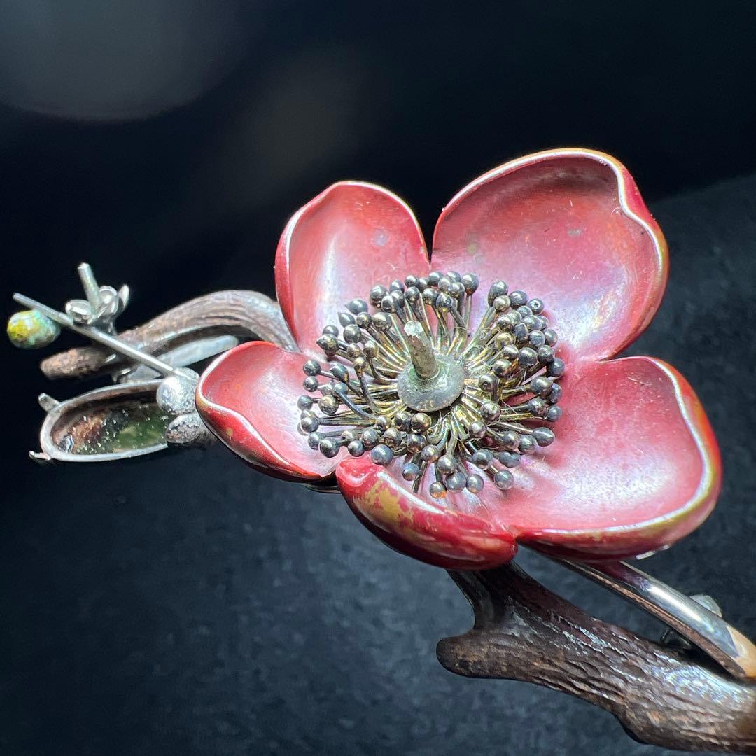 極上金工　銀細工ブローチ　28g 東Y8-0129☆2F