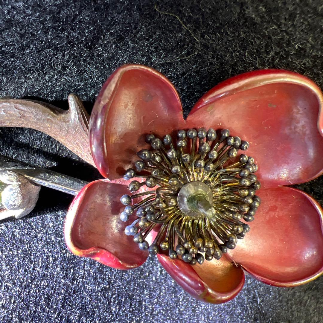 極上金工　銀細工ブローチ　28g 東Y8-0129☆2F