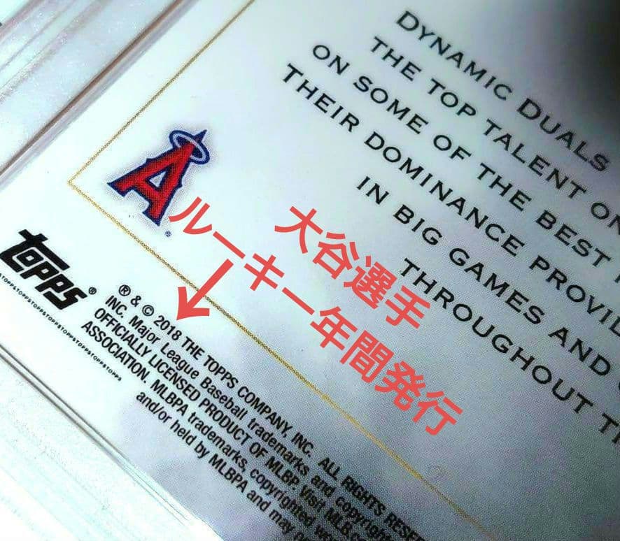 topps 大谷　トラウト 2018PSA ルーキーDOMINANT DUOS