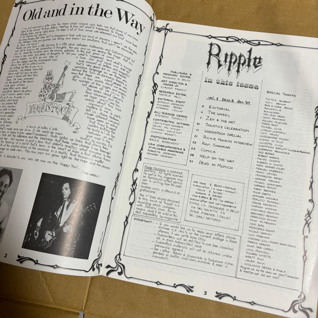 Grateful Dead ヴィンテージ マガジン + 7インチ レコード