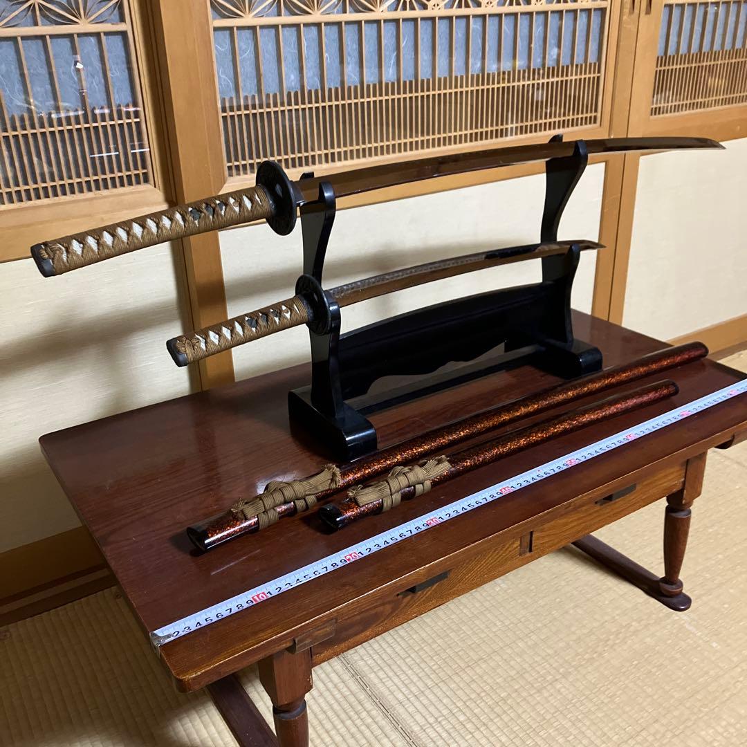 模造刀　波紋のある日本刀 2本セット