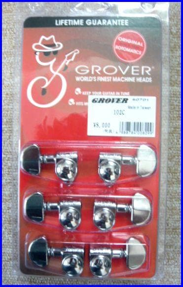 GROVER 102Ｃ新品 ＬＰタイプペグセット！グローバー 3x3 クロム