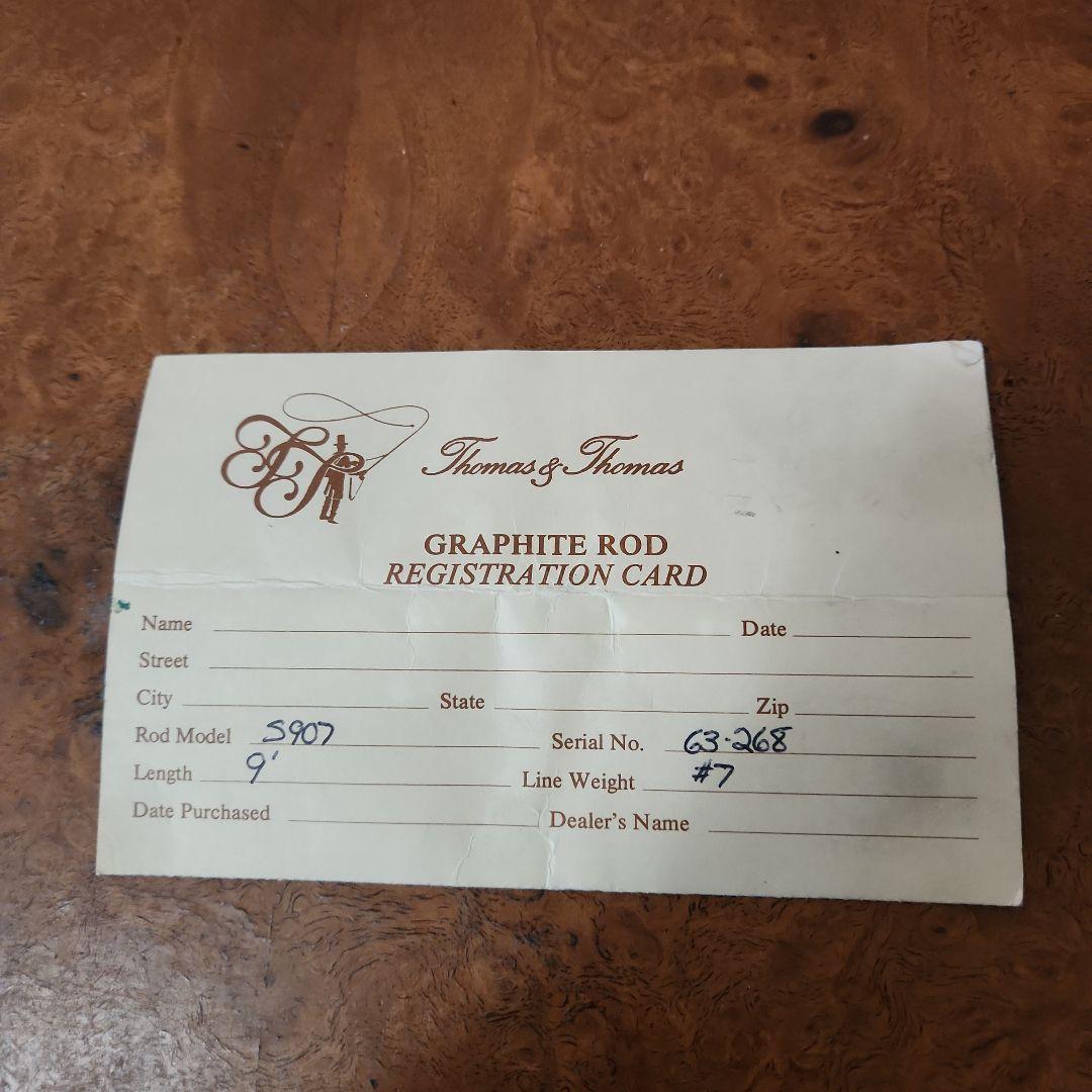 新品Old Thomas &Thomas フライロッド保証書付き