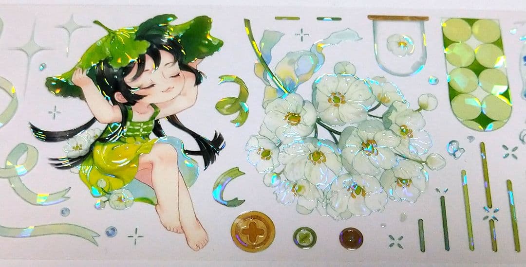 J656＃山荷叶呀(贝壳光)studiovi切り売り海外人物マステ女の子