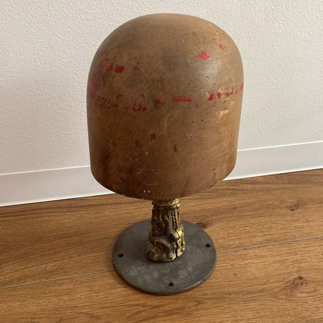 イギリスアンティークビンテージハットメイカーマネキン木製アイアン　アトリエ工場