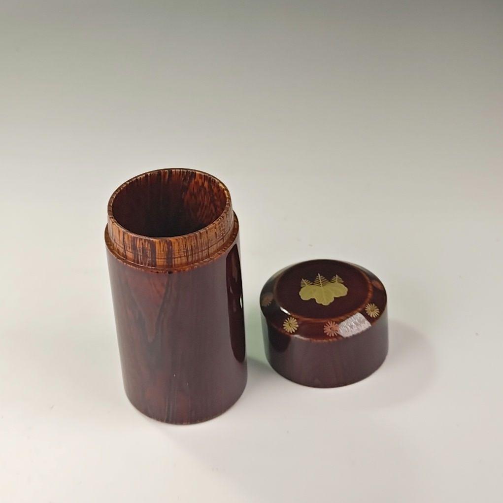 ウ320 煙草盆『大崎雄斉作』『鵬雲斎好桐透か桑手付　莨盆　莨入付　共箱』茶道具