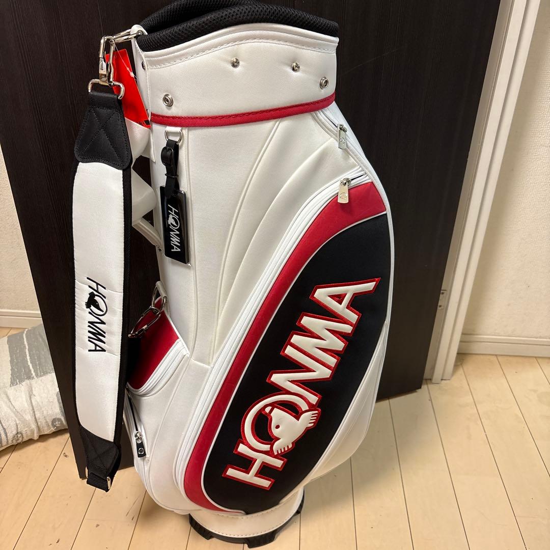 新品美品　本間ゴルフクラブバック　ホワイトブラック9インチCB1253 9