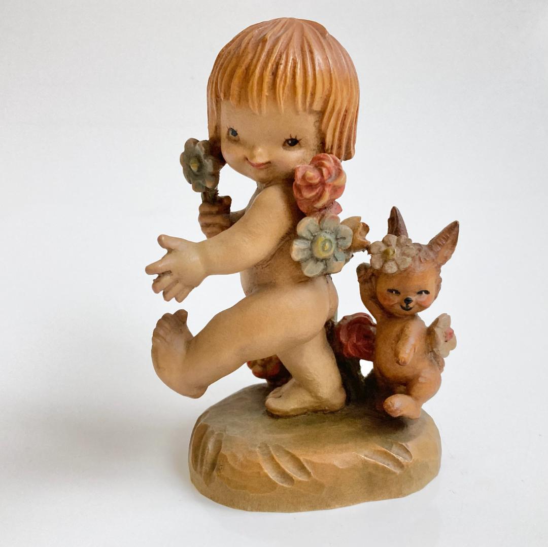 ANRI アンリ Nature Girl 木彫り人形 フェランディス 6インチ