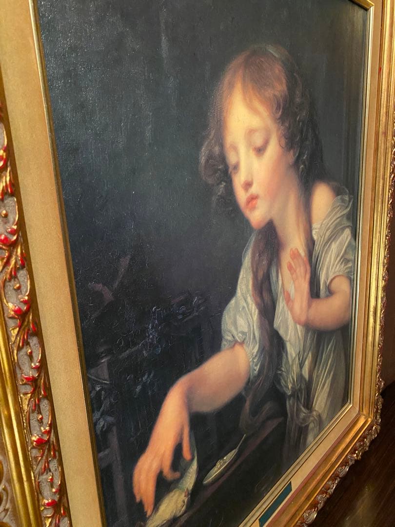 死んだ鳥　肖像画　絵画