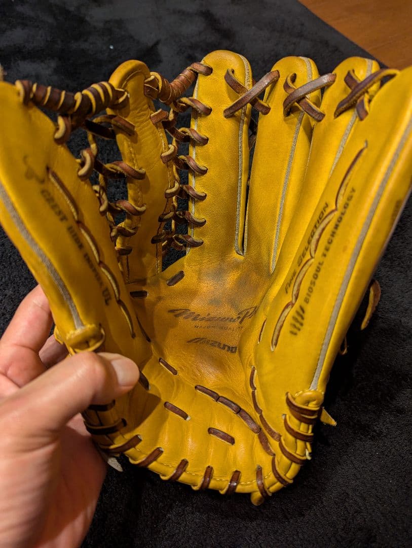 ミズノプロ 軟式外野手用グローブ（ボール、グラブ袋付き）