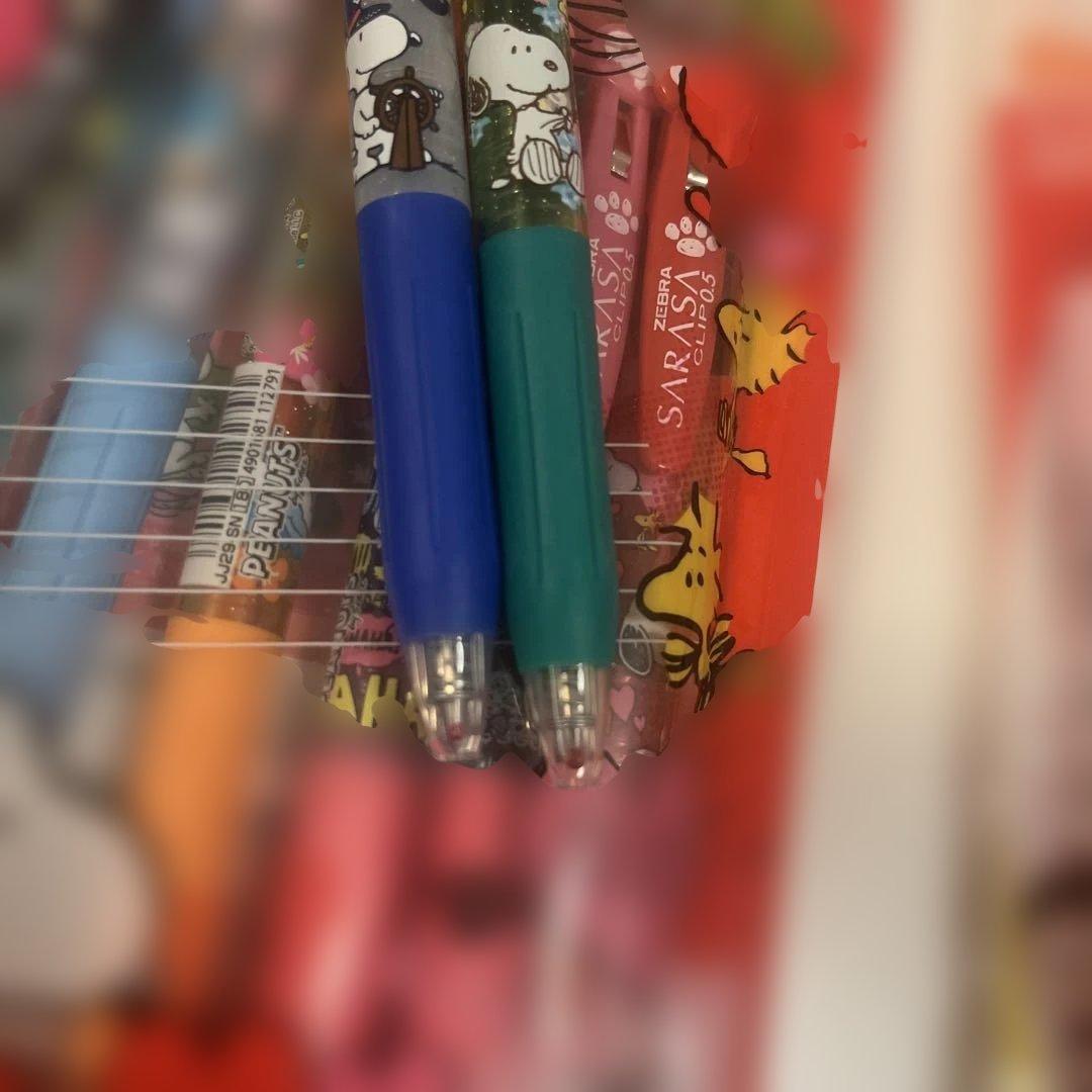 サラサクリップ スヌーピー 8色セット、ぺこちゃん　レア品