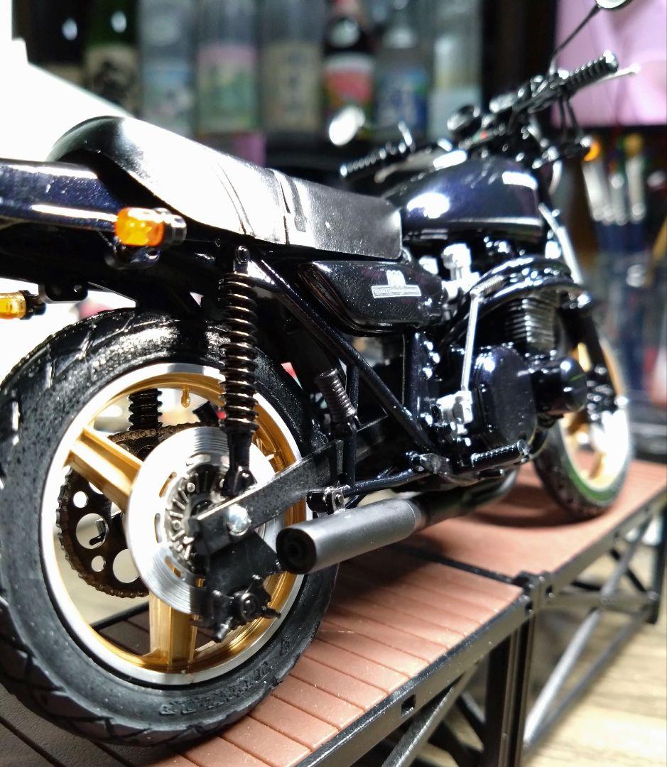 アオシマ 1／12 バイク　Z2 カワサキKawasaki750ブラック完成品