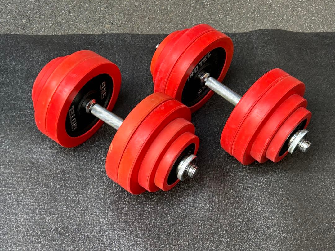 ラバーダンベル　60キロセット（30キロ×2本）　アイロテック