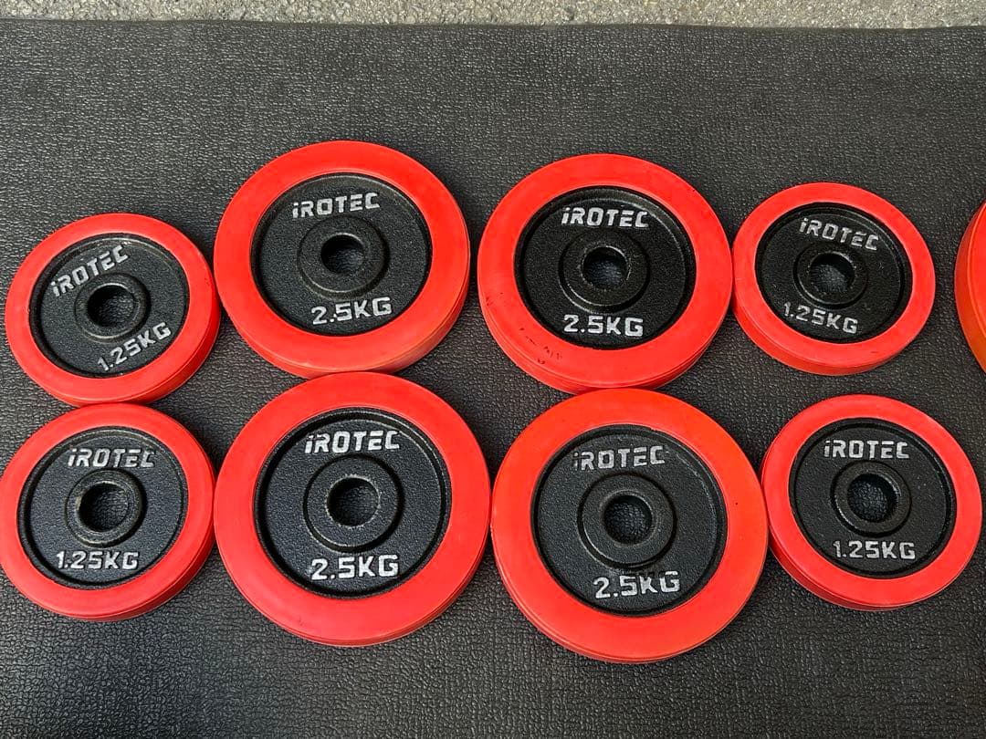 ラバーダンベル　60キロセット（30キロ×2本）　アイロテック