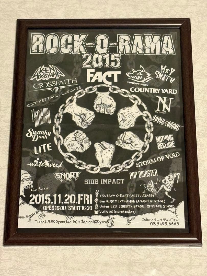 FACT ROCK-O-RAMA 2015 切り抜き&額