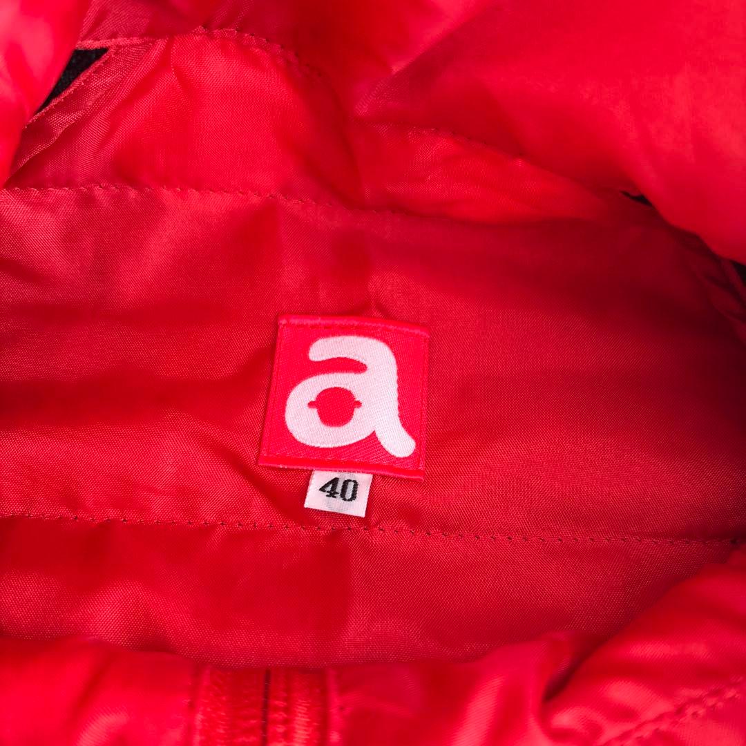 【美品】archivio ゴルフジャケット 中綿 水玉 ダークグレー レディース