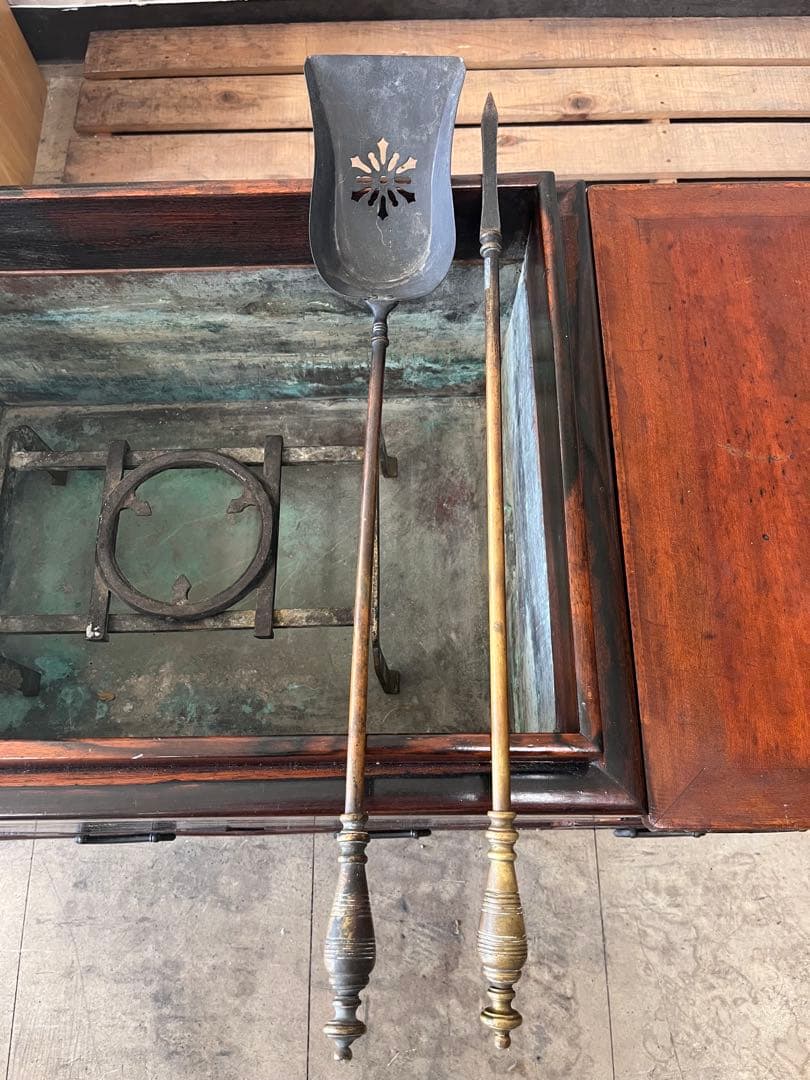 関東火鉢　長火鉢　火搔き・灰掻き　レトロ　アンティーク　骨董　古民具
