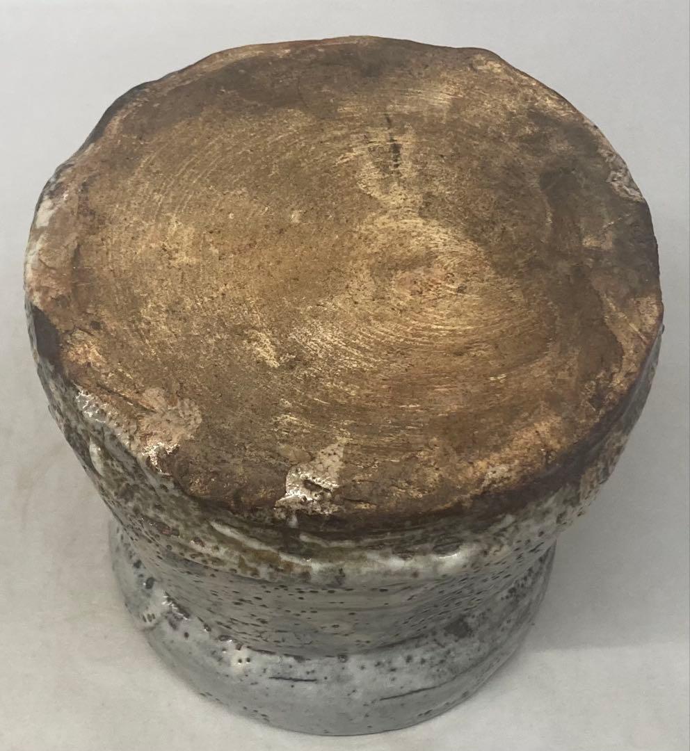 B539b 鼠志野 水指　作者不詳　木箱無し　茶道具