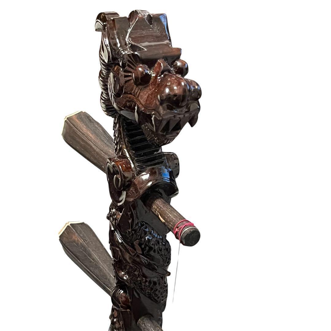 二胡 龍頭 敦煌牌 ケース付き 蛇皮 民族楽器 蛇革 弦楽器 胡弓 パイソン