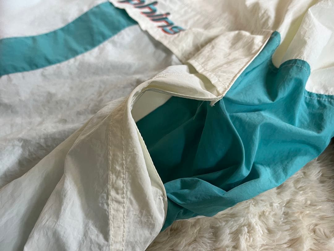 Perushu × NFL コラボナイロンスタンドネックアノラックブルゾン