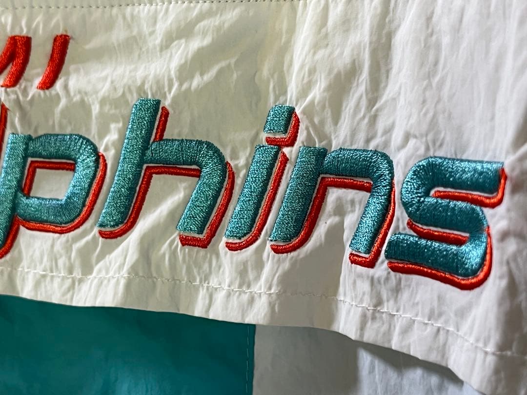 Perushu × NFL コラボナイロンスタンドネックアノラックブルゾン