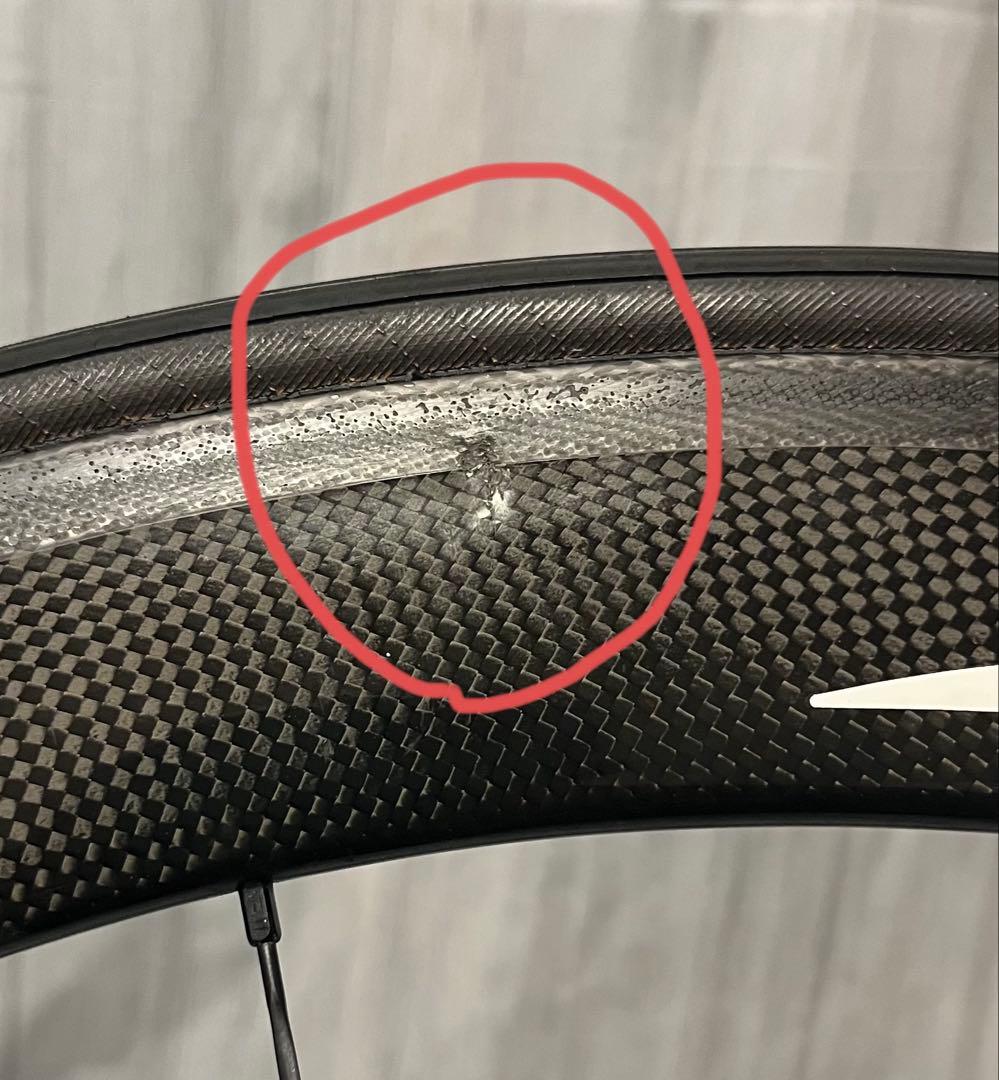 【訳あり】中華手組みカーボンホイール　チューブラー　シマノ10S