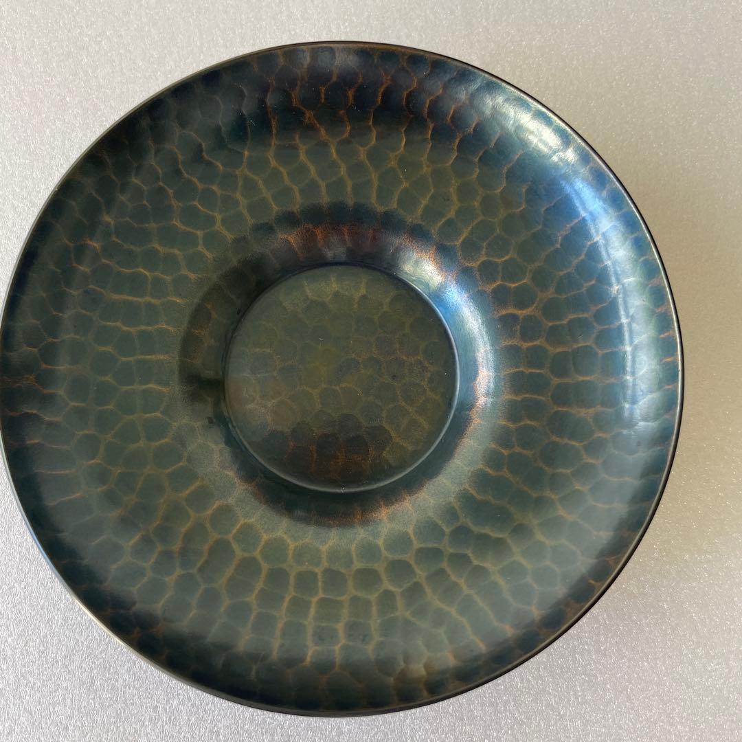 【玉川堂】✴︎未使用✴︎紫金鎚肌 銅製 茶器揃 燕鎚起銅器