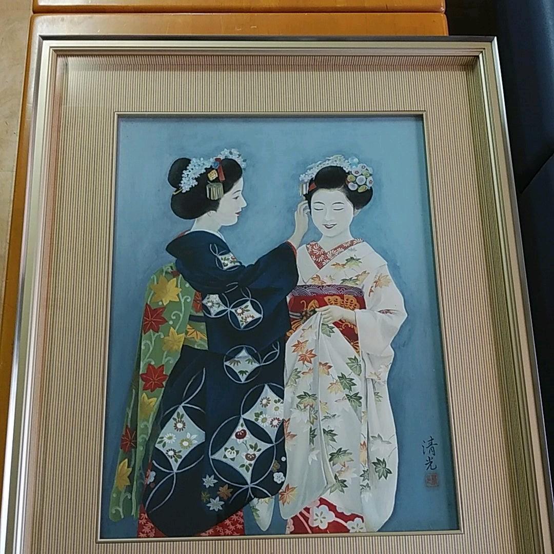 美人画舞妓　洋額