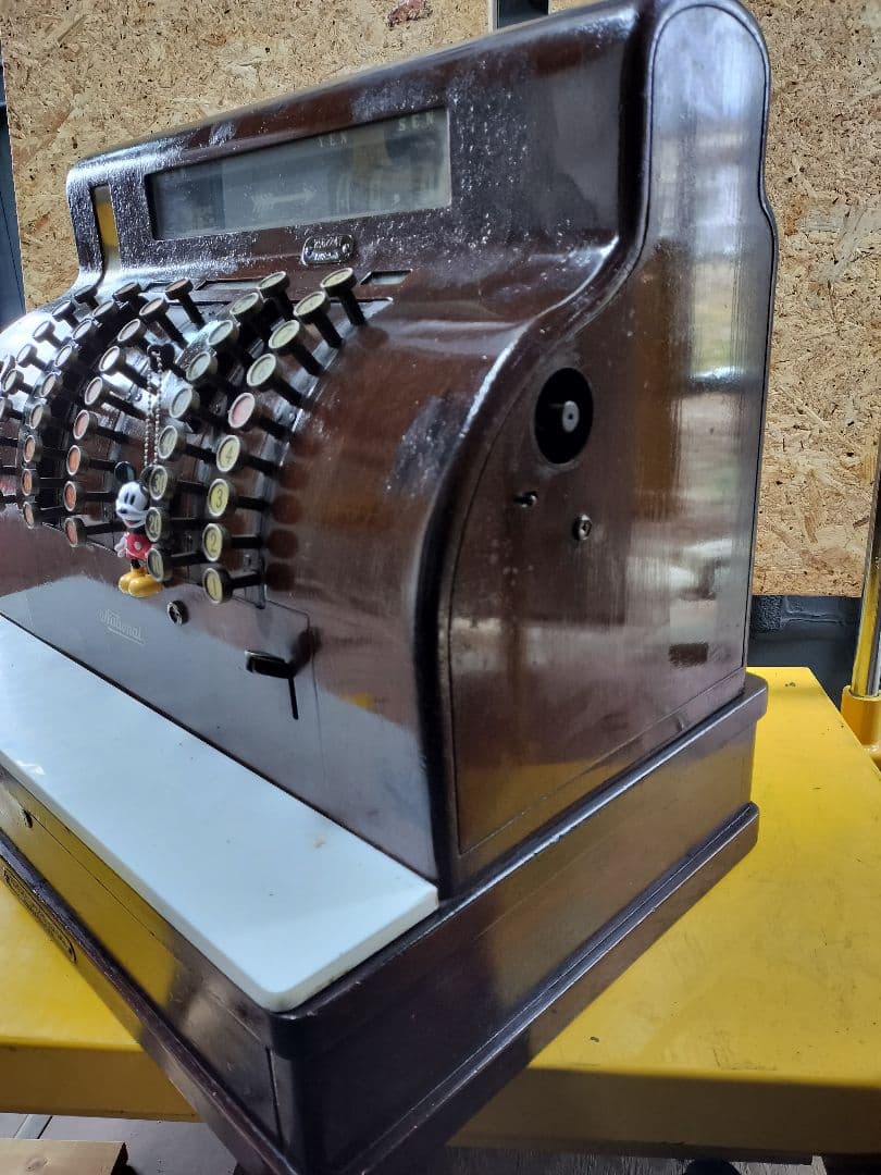 アンティークレジスター 木目調 大型 キャッシャー NATIONAL 昭和レトロ