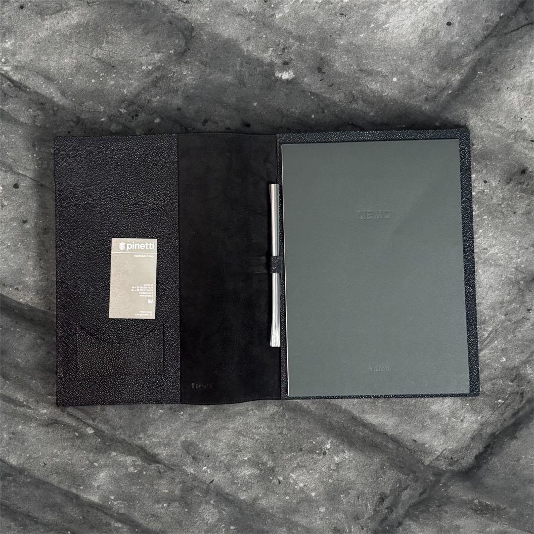 Pinetti スティングレイ エイ革 A4サイズノートカバー　レザーカバー