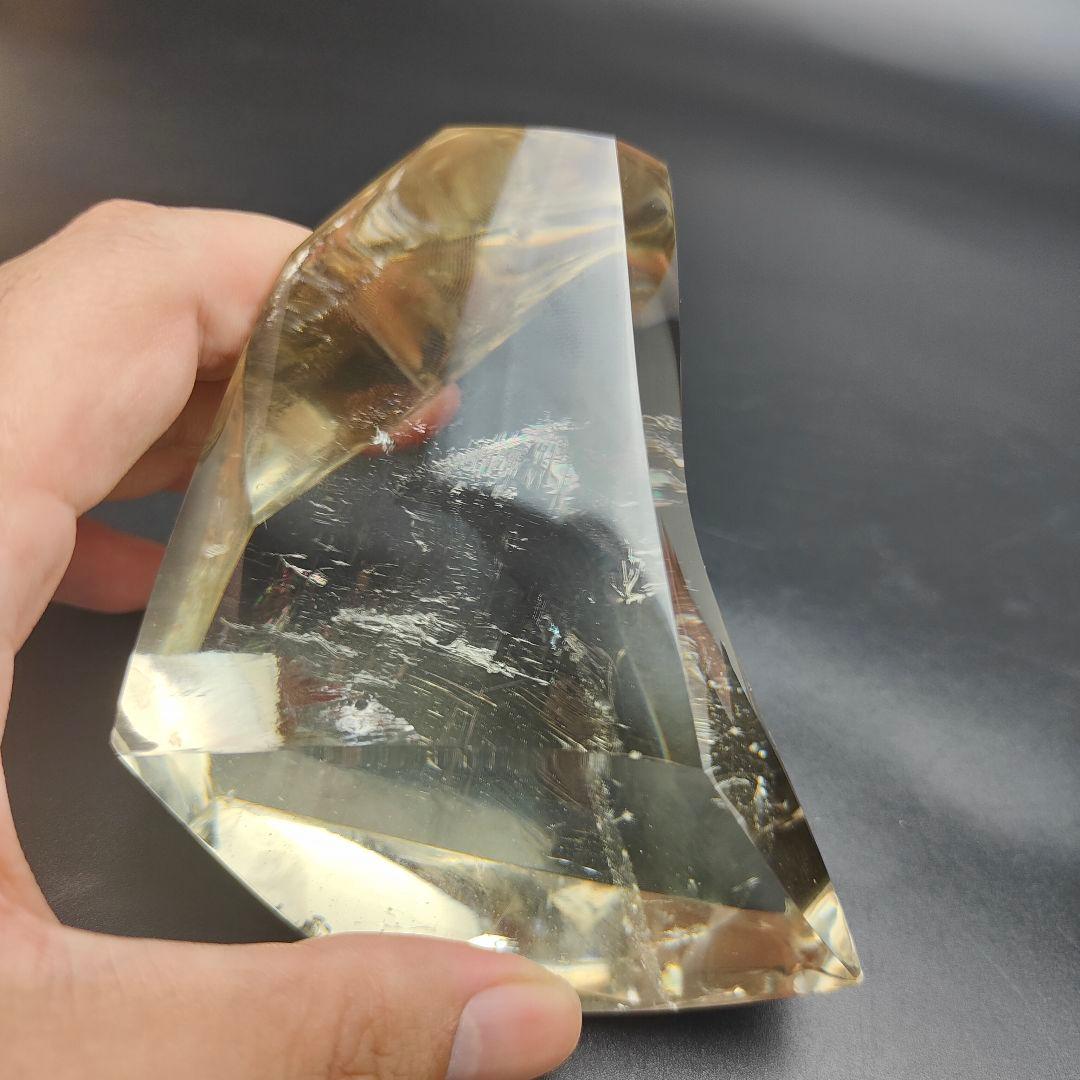 超レア物　黄水晶の宝船　水晶　天然石　パワーストーン　風水　金運　財運　船　海