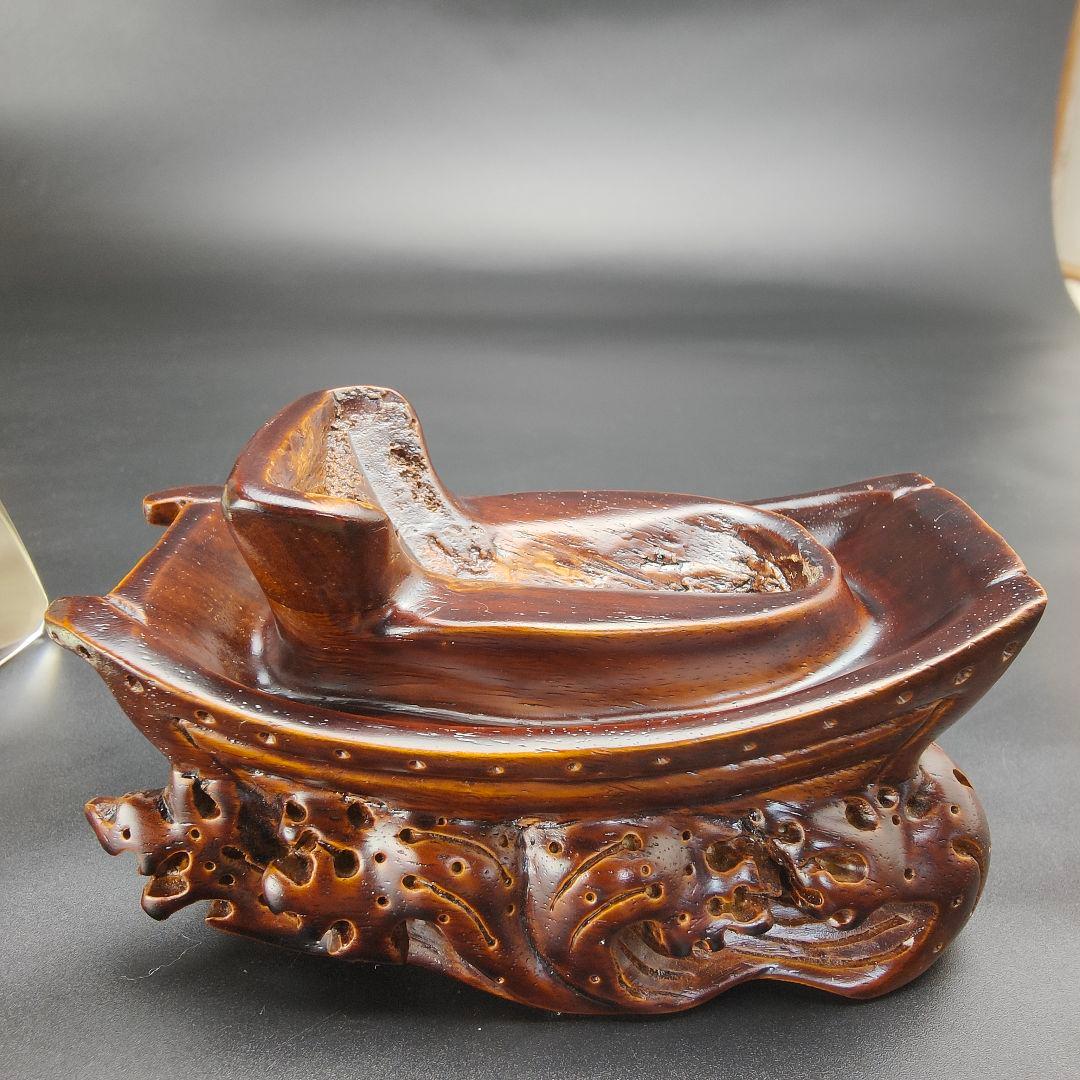 超レア物　黄水晶の宝船　水晶　天然石　パワーストーン　風水　金運　財運　船　海