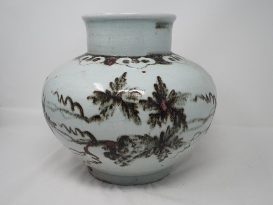 鉄絵　壷　花瓶　-SO