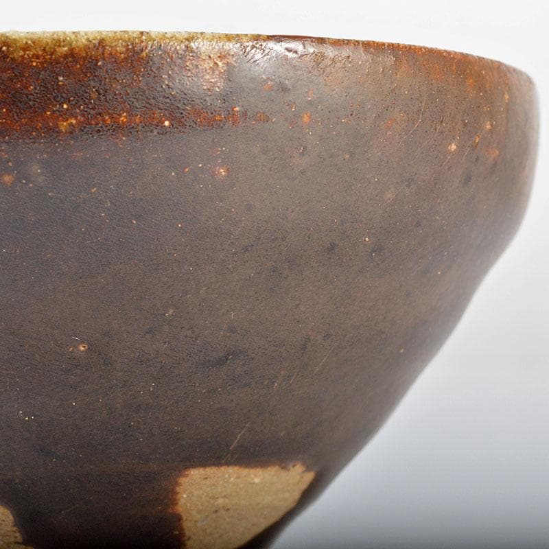 中国　柿釉　天目茶碗　時代箱付　V　R4371