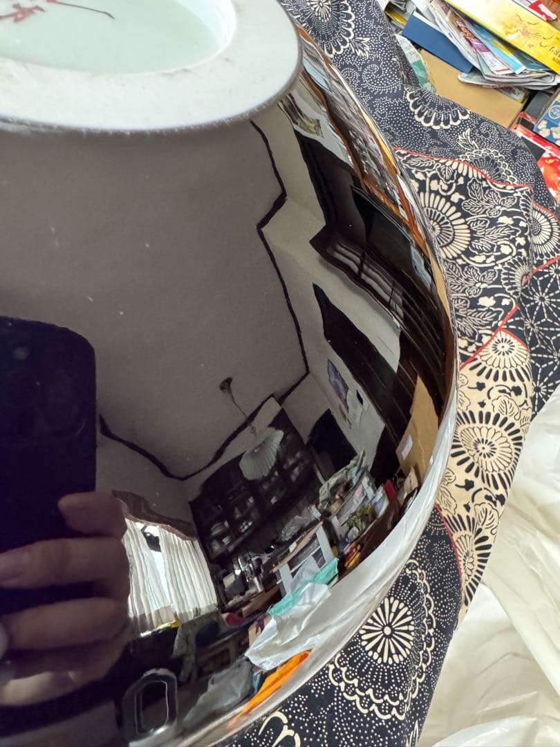 幅30cmの大型作品！　人間国宝　三代　徳田八十吉　(正彦銘) 碧明釉小紋壺