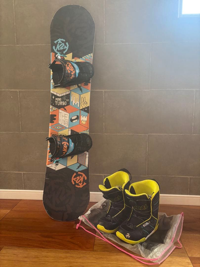 K2 Mini Turbo スノーボードとブーツセット120 3点セット