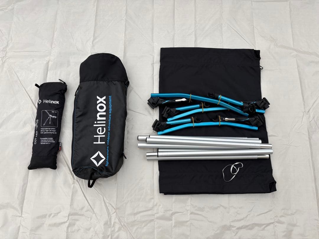 【中古・美品】Helinox コットワンコンパーチブル、コットレッグ　セット