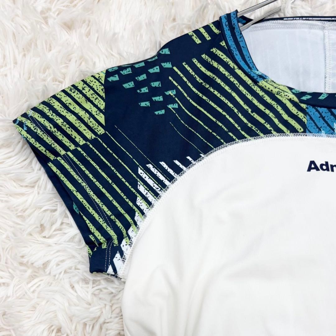 美品 Admiral テニスウェア トップス＆スカートセット 幾何学模様 L