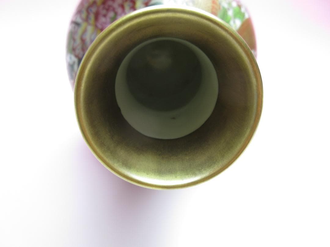 大清乾隆年製 銘 龍模様 花瓶　61230