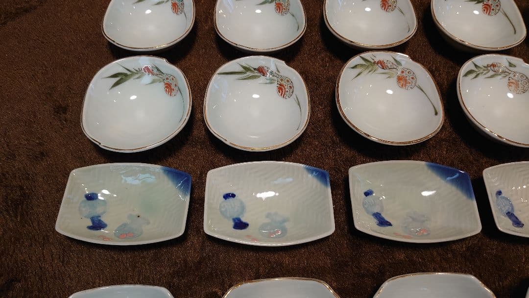 古伊万里　伊万里　豆皿　角皿　３種２０客