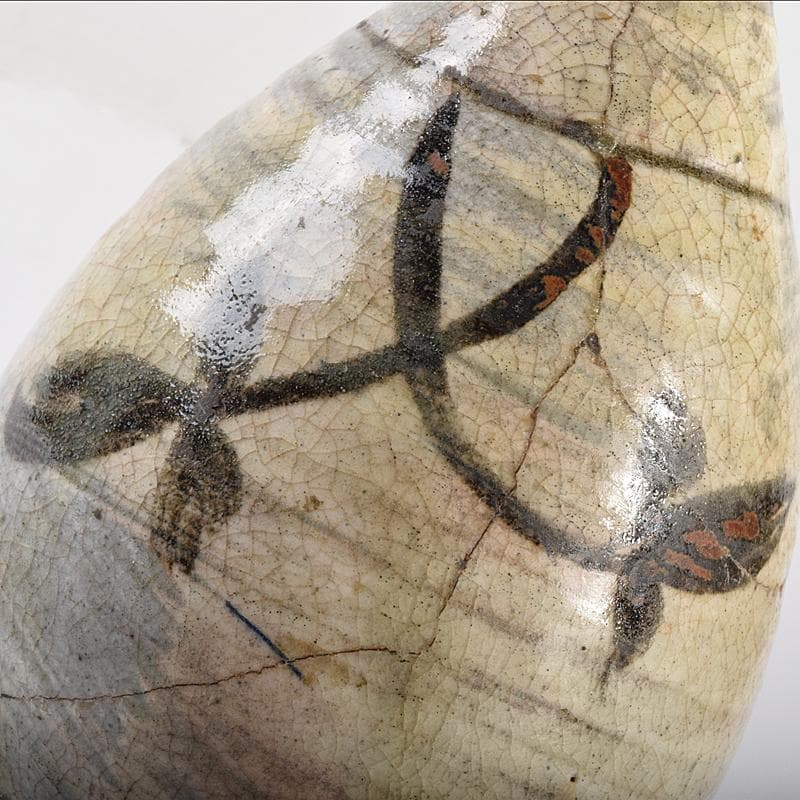 唐津焼　古唐津　絵唐津　花文　徳利　C　R7827