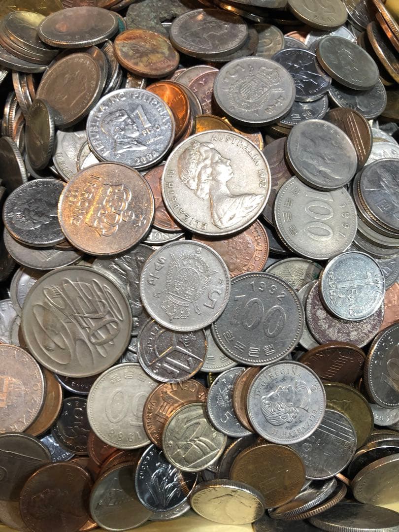 k*i様 M0141【外国硬貨】約5kg 古銭　硬貨　　メダル　まとめ売り